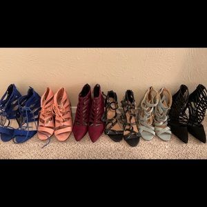 6 pairs of heels